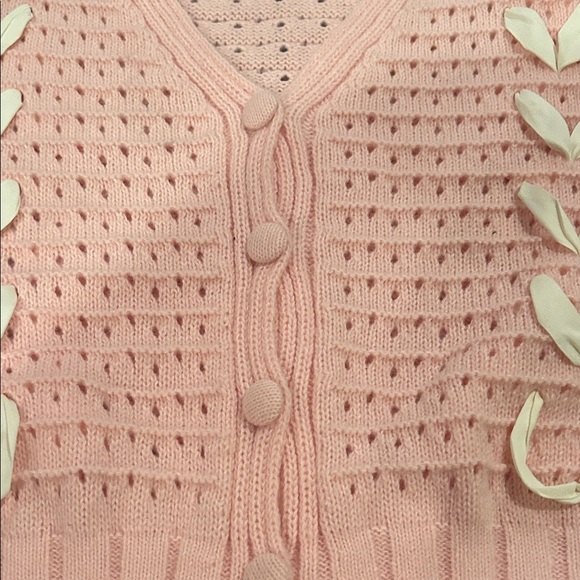 Pink Knit Sweater with Ribbon Details - Picture 4 of 7
